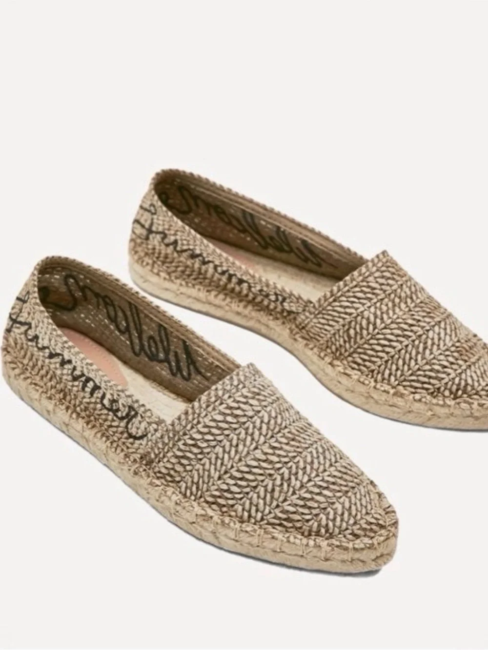 Zara Woven Espadrille Slip-Ons in Natural Beige